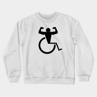 Wheelchair Bodybuilder Logo Crewneck Sweatshirt